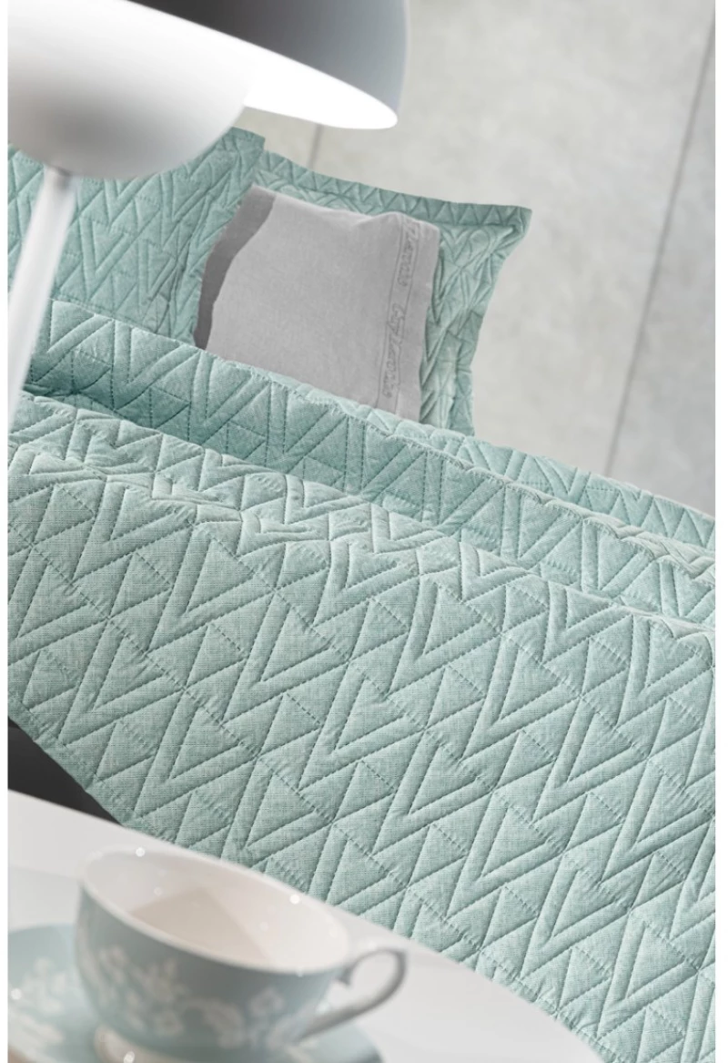 Σετ Κουβερλί Υπέρδιπλο 2 Τεμαχίων Guy Laroche Kylian Mint 220x240