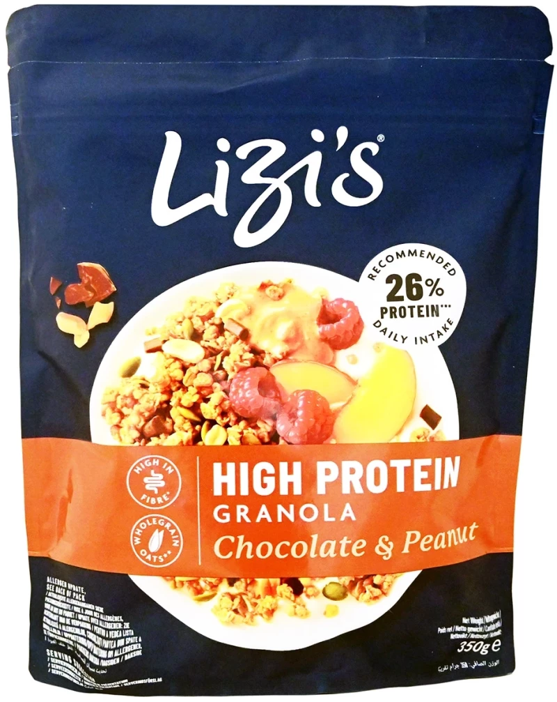 Lizi’s High Protein Γκρανόλα Σοκολάτα & Φιστίκι 350gr