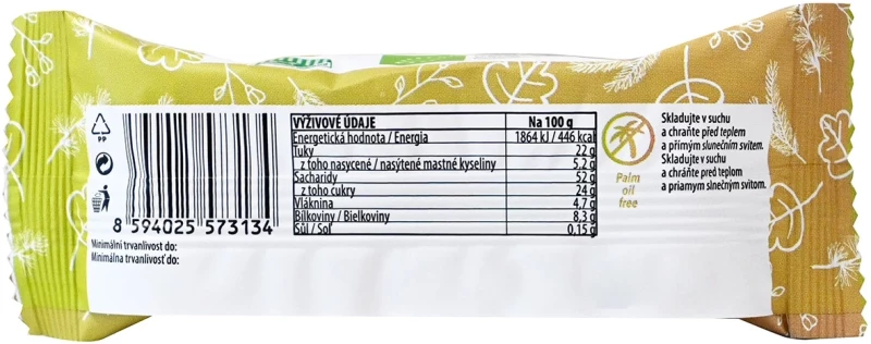 Cerea Μπάρα Βρώμης Lemon & Cashew Χωρίς Ζάχαρη 60gr