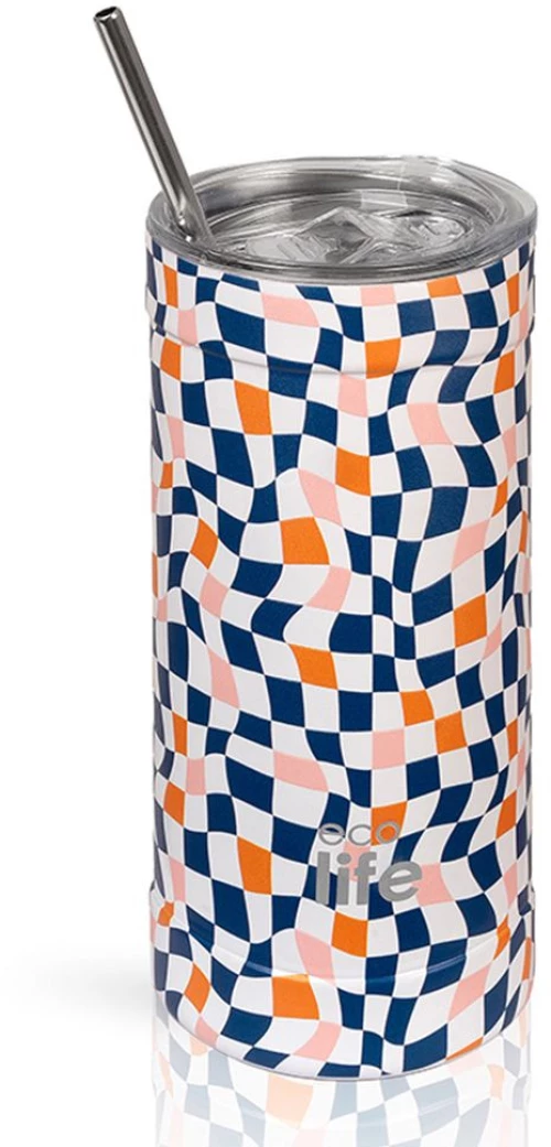 Ποτήρι Θερμός Ecolife - Color Squares Coffee Thermos 500ml
