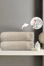 Stewehome Σετ 2 τεμαχίων γκρι βαμβακερές πετσέτες μπάνιου 70x140 cm