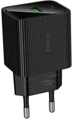 Hoco CS84A Φορτιστής με Θύρα USB-A και Θύρα USB-C 30W Power Delivery Quick Charge 3.0 Μαύρο