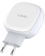 LDNIO Q3611 Φορτιστής GaN 67W με 1x USB-A & 2x USB-C Λευκός