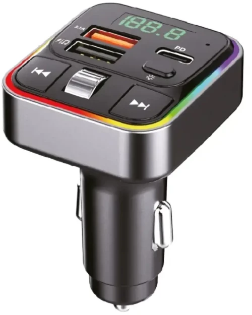 Sunix FM Transmitter Φορτιστής Αυτοκινήτου MP3 Bluetooth V5.3 - Μαύρο
