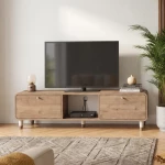 Έπιπλο τηλεόρασης Doro χρώμα sepet oak 150x34x41εκ.