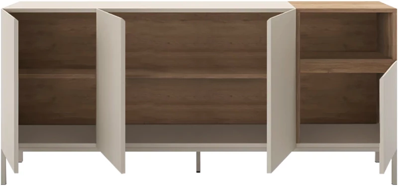 Μπουφές Cailin χρώμα sandstone - sepet oak 180x41,8x80εκ.