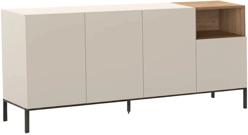 Μπουφές Cailin χρώμα sandstone - sepet oak 180x41,8x80εκ.