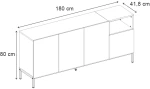 Μπουφές Cailin χρώμα sandstone - sepet oak 180x41,8x80εκ.