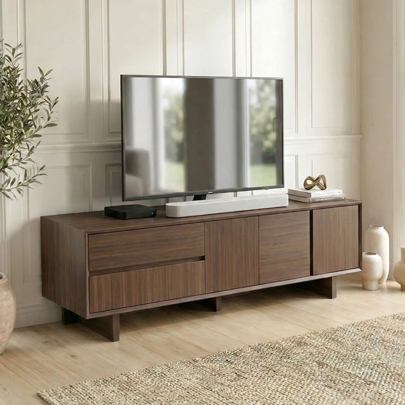 Έπιπλο τηλεόρασης Capri χρώμα καρυδί milano 180x45x55εκ.