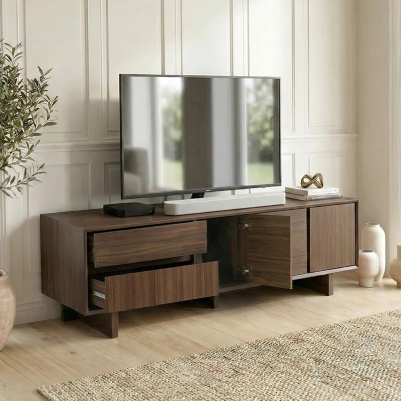 Έπιπλο τηλεόρασης Capri χρώμα καρυδί milano 180x45x55εκ.