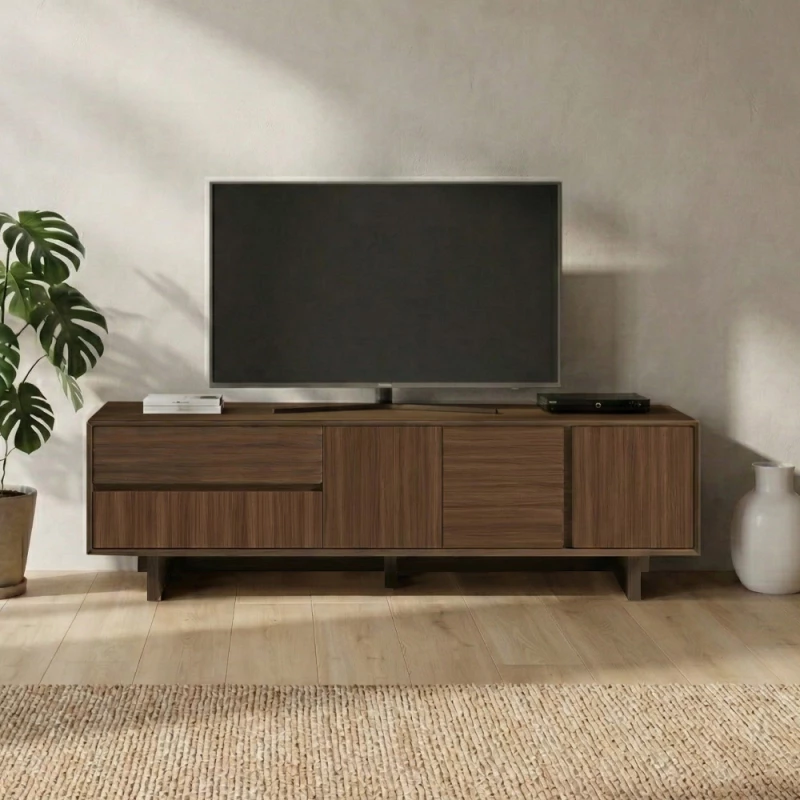 Έπιπλο τηλεόρασης Capri χρώμα καρυδί milano 180x45x55εκ.