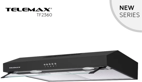Telemax TF2360 Απορροφητήρας Κουζίνας Ελεύθερος 60cm  Μαύρο