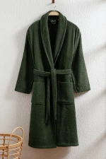 Stewehome Μπουρνούζι unisex με γιακά σάλι από 100% βαμβάκι (L)