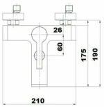 Μπαταρία Λουτρού Orabella Elegance 10210 Χρωμέ Τετραγωνισμένη