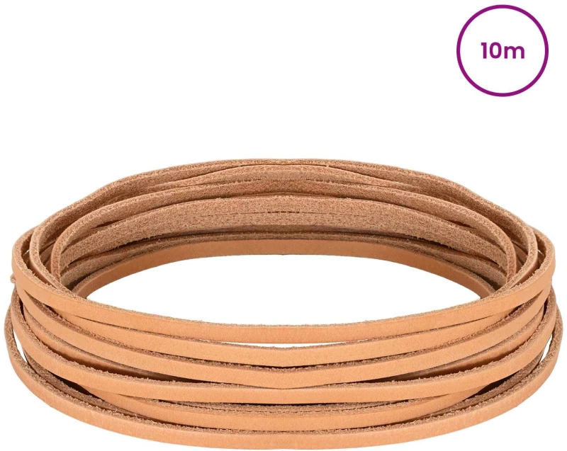vidaXL Δερμάτινο Λουρί Ανοιχτό καφέ 1000 x 0,4 εκ. Δέρμα