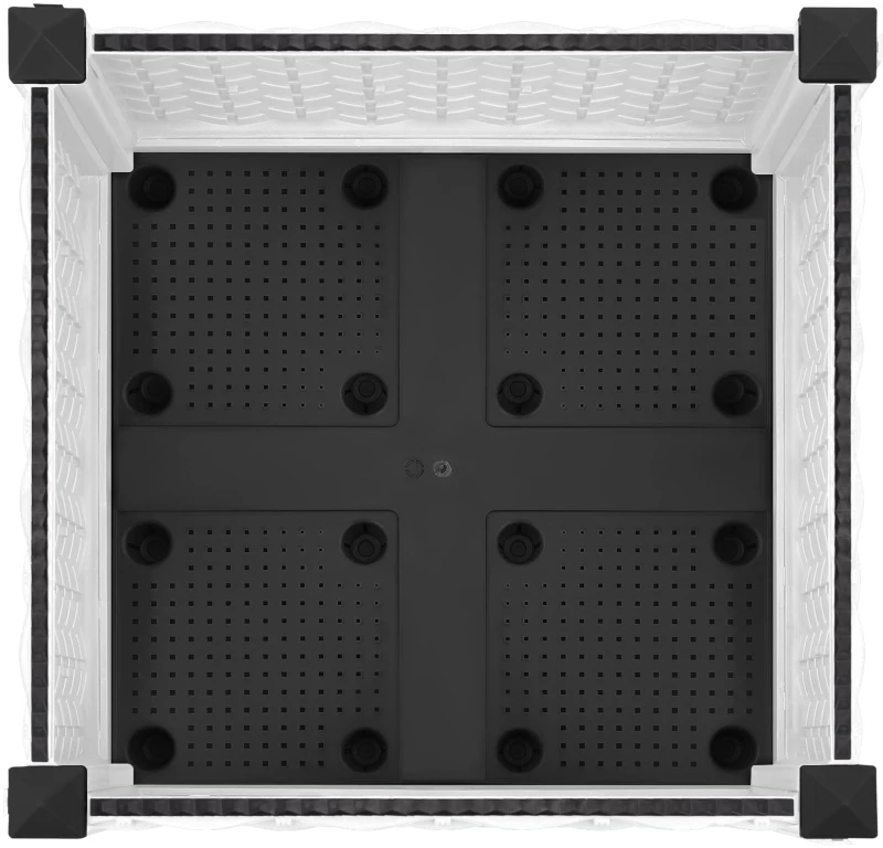 vidaXL Κήπος Γλαστράκι με Ροδάκια Λευκό 40 x 40 x 33 cm PP