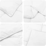 vidaXL Σετ πάπλωμα Λευκό 220 x 260 cm Βαμβάκι, Μπαμπού, Πολυεστέρας