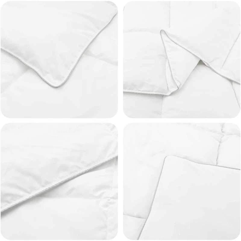 vidaXL Σετ πάπλωμα Λευκό 220 x 260 cm Βαμβάκι, Μπαμπού, Πολυεστέρας