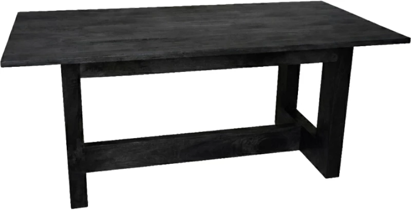 Τραπέζι Senza pakoworld μαύρο μάνγκο ξύλο 180x90x76εκ