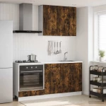 vidaXL Μονάδα κουζίνας KALMAR 5 pcs Καπνισμένο Ξύλο Δρυός