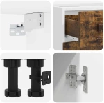 vidaXL Μονάδα κουζίνας KALMAR 5 pcs Καπνισμένο Ξύλο Δρυός