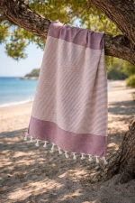 Stewehome μεγάλη πετσέτα παραλίας από 100% βαμβάκι πεστέμαλ 90x170 cm