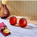 Stewehome Σετ 2 τεμαχίων ποτήρια από γυαλί 275 ml Πολύχρωμο