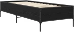 vidaXL Σκελετός Κρεβατιού Μαύρη Δρυς 80 x 200 cm Επεξεργασμένο Ξύλο
