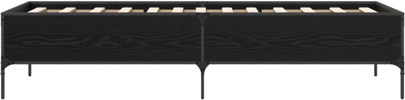 vidaXL Σκελετός Κρεβατιού Μαύρη Δρυς 80 x 200 cm Επεξεργασμένο Ξύλο