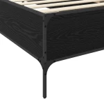 vidaXL Σκελετός Κρεβατιού Μαύρη Δρυς 80 x 200 cm Επεξεργασμένο Ξύλο
