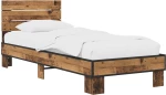 vidaXL Κρεβάτι με Κεφαλάρι Παλαιωμένο ξύλο 80 x 200 cm