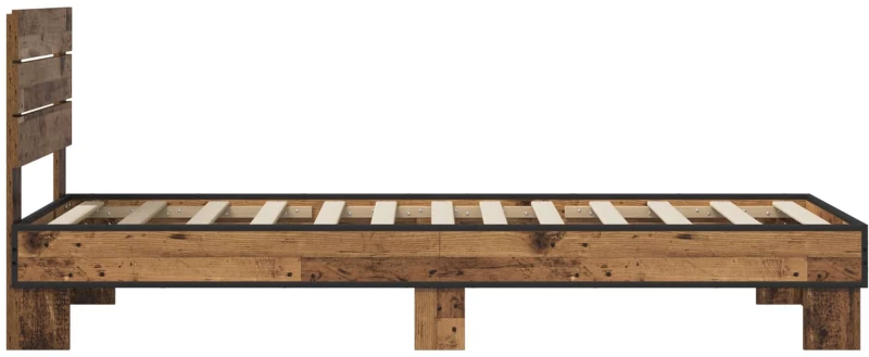vidaXL Κρεβάτι με Κεφαλάρι Παλαιωμένο ξύλο 80 x 200 cm