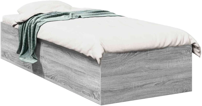 vidaXL Κρεβάτι δαπέδου Γκρι Sonoma 80 x 200 cm Επεξεργασμένο Ξύλο