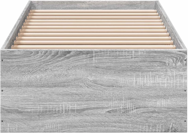 vidaXL Κρεβάτι δαπέδου Γκρι Sonoma 80 x 200 cm Επεξεργασμένο Ξύλο