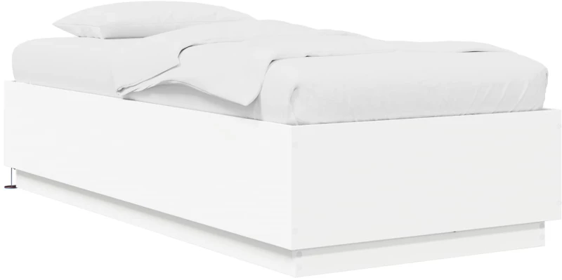 vidaXL Κρεβάτι με φωτισμό LED Λευκό 80 x 200 cm Επεξεργασμένο Ξύλο