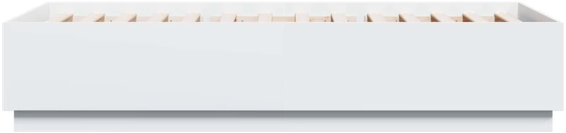 vidaXL Κρεβάτι με φωτισμό LED Λευκό 80 x 200 cm Επεξεργασμένο Ξύλο