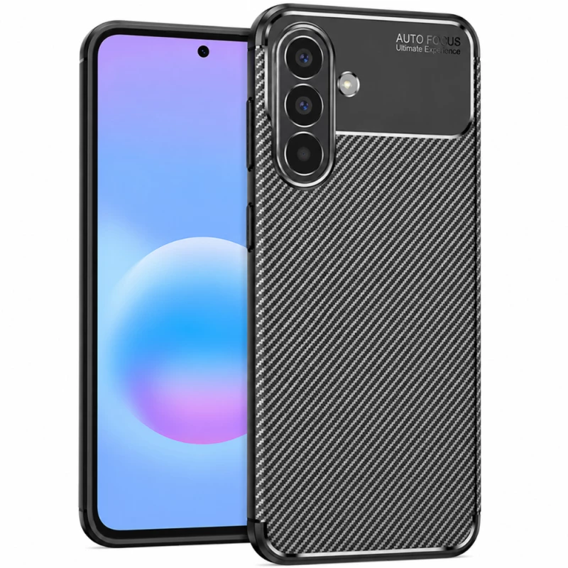 Θήκη Ancus AutoFocus Carbon Fiber για Samsung Galaxy A57 5G Μαύρη