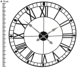 ΡΟΛΌΓΙΑ ΕΣΩΤΕΡΙΚΟΎ ΧΏΡΟΥ WALL CLOCK METAL 75CM BK HZ1003600