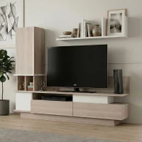 Σύνθεση τηλεόρασης Almeria Megapap χρώμα λευκό - cordoba 149x29,5x117εκ.