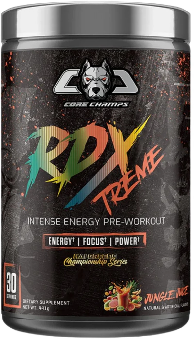 Core Champs by Kai Greene RDX Extreme | Intense Energy Pre-Workout [441 Γραμμάρια] Jungle Juice