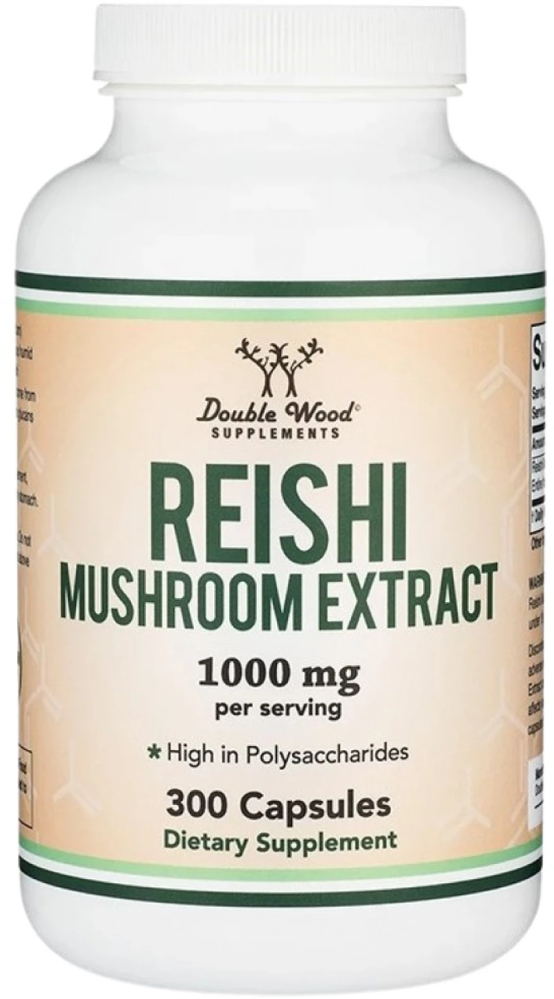 Double Wood Supplements Reishi Mushroom Extract 500 mg [300 Κάψουλες]