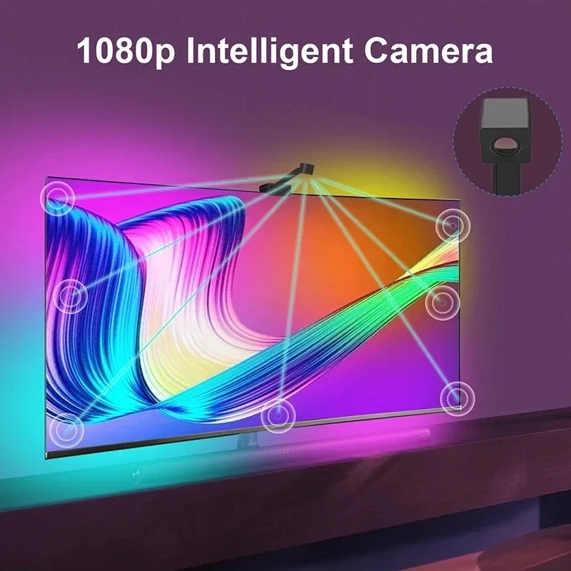 TV LED Backlight Sync to Screen με AR Sensor Camera RGB για Τηλεόραση USB 5V RGB 5m με Τηλεχειριστήριο