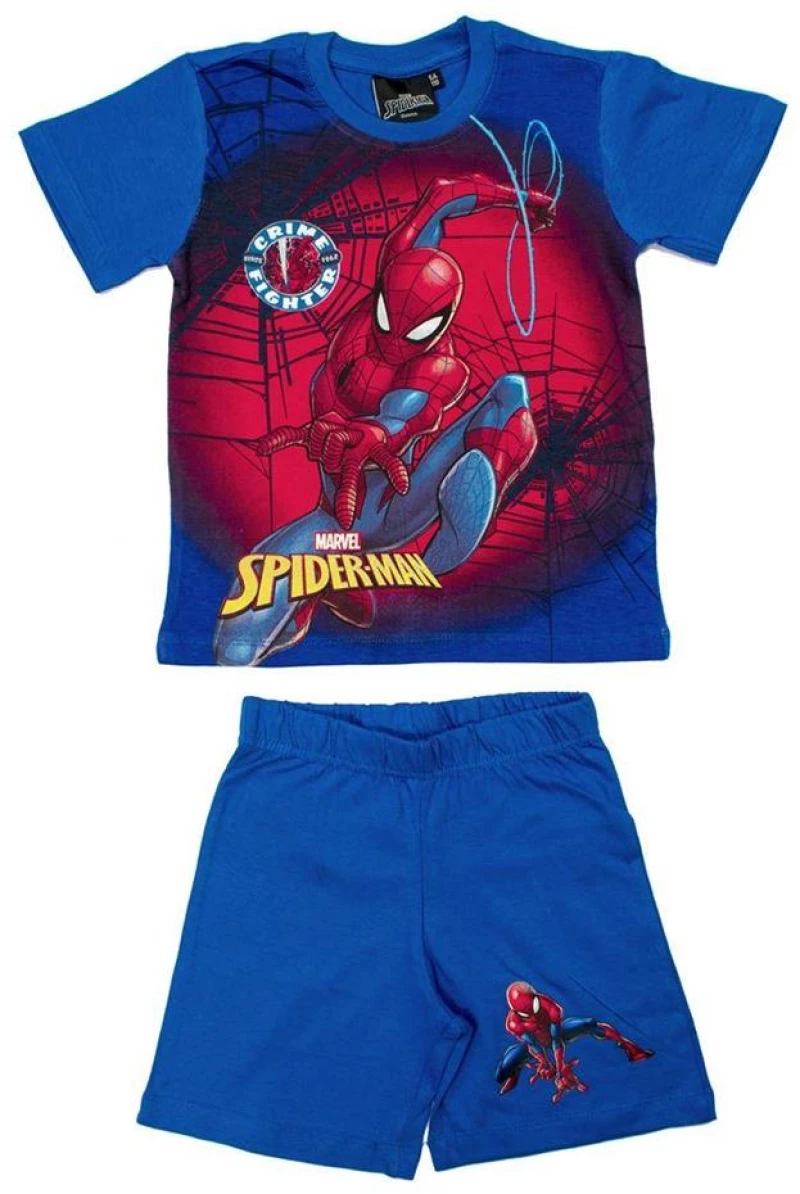 Ρουχαλάκια Καλοκαιρινά Σετ 2 Τεμ. Marvel Spider-Man 68 100% Cotton Jersey Sky Blue - 8