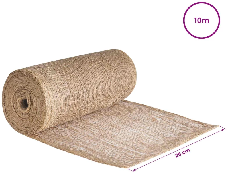 vidaXL Ρολό από Τζute Φυσικό 25 x 1000 εκ.