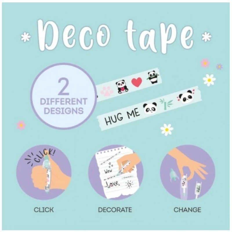 Διακοσμητική Ταινία Legami Deco Tape Pen Panda DTKIT2