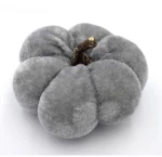 Βελούδινη κολοκύθα 7.5cm γκρι
