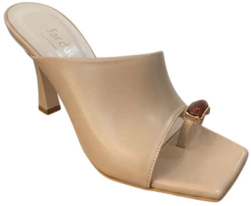 Fardoulis shoes Γυναικεία Παπούτσια Πέδιλα 840-02 Μπισκοτί Δέρμα 139412