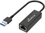 MediaRange USB-A Ethernet Adapter with RJ45 Port, 10/100/1000 Mbps, 20cm, Black (MRCS238)