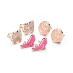 Carat Shop Wicked - Glinda Butterfly, G and Shoe Stud Earring Set (WKSE0001)