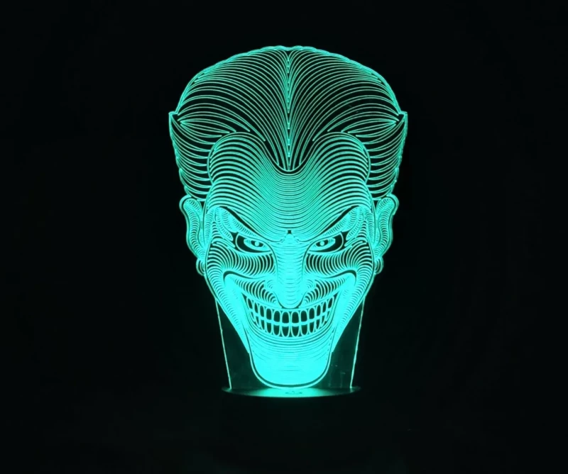 Τρισδιάστατο LED Φωτιστικό Illusion Με Θέμα Joker